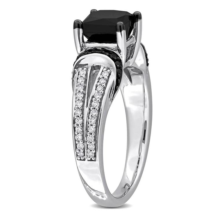 Sophia B 2 1/4ctw. Black & White Princess Diamond Statement Ring