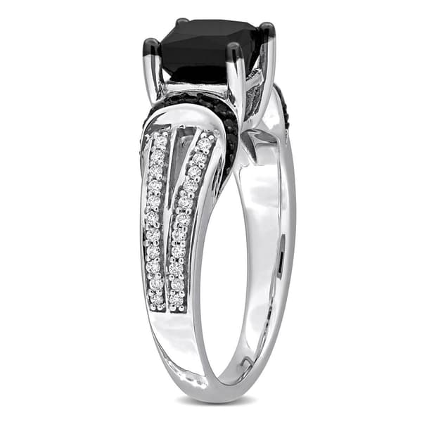 Sophia B 2 1/4ctw. Black & White Princess Diamond Statement Ring