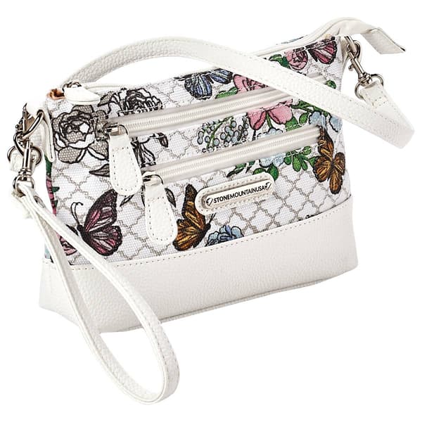 Stone Mountain Monarch Floral E/W 4 Bagger Crossbody