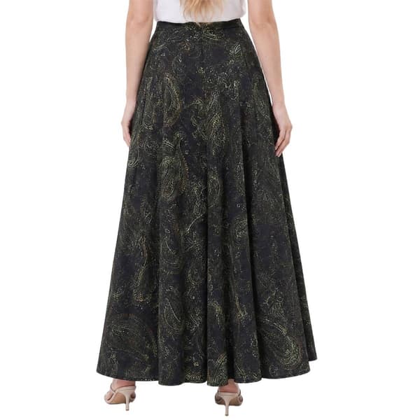 Petite NY Collection Tie Waist Faded Paisley Maxi Skirt