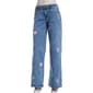 Juniors Gogo Jeans High Rise Wide Leg Jeans w/ Embroidered Hearts - image 1