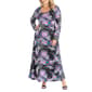 Plus Size 24/7 Comfort Apparel Paisley Long Sleeve Maxi Dress - image 1