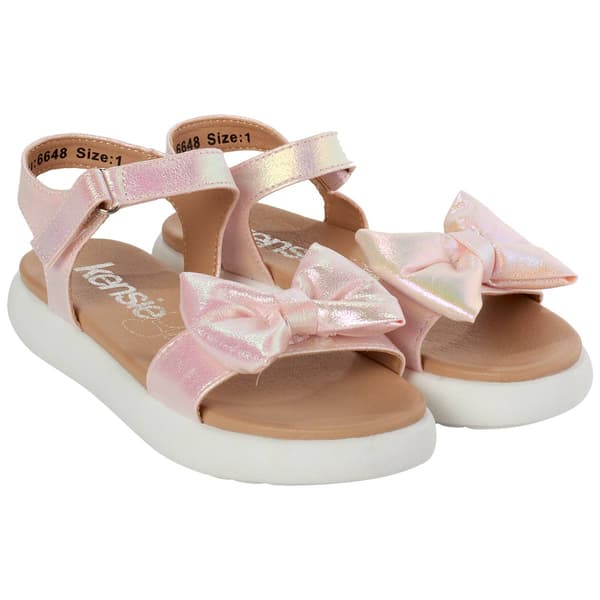 Big Girls Kensie Girl Iridescent Bow Strap Sandals - image 