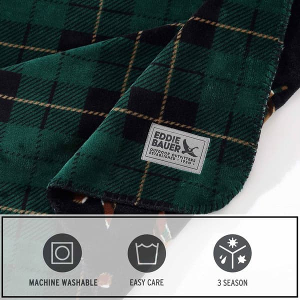 Eddie Bauer Capitol Hill Plush-Fleece Reversible Throw