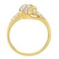 Loveblooms&#8482; Yellow Gold 1/4ctw. Diamond Bypass Ring - image 3