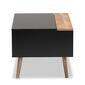 Baxton Studio Jensen Black/Rustic Brown Finish Wood Coffee Table - image 4