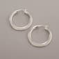Sterling Silver Tapered Polished Hoop Earrings - image 1