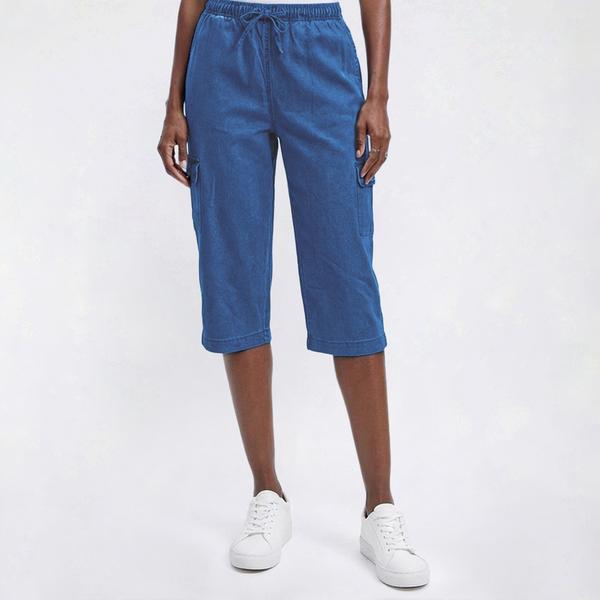 Plus Size Hasting & Smith Denim Cargo Capris - image 