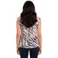 Plus Size Calvin Klein Cap Sleeve Zebra Cowl Neck Blouse - image 2