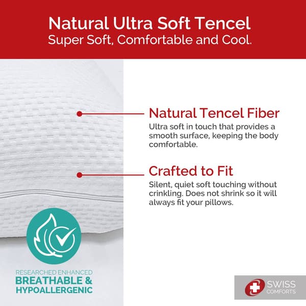 Swiss Comforts Tencel 2 Pack Pillow Protectors