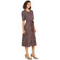 Womens Perceptions Elbow Sleeve Foil Plaid A-Line Dress - image 4