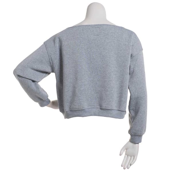 Juniors No Comment Off Shoulder Pullover with NYC Applique