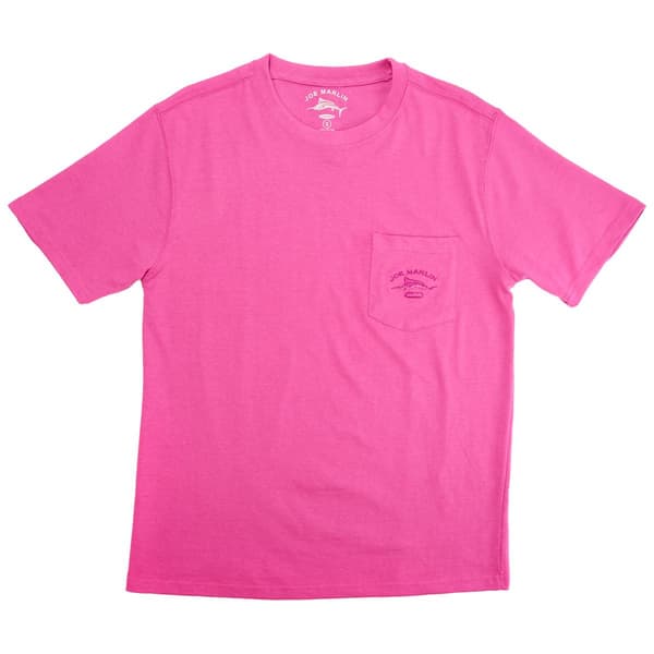 Mens Joe Marlin Solid Embroidered Pocket Tee - image 