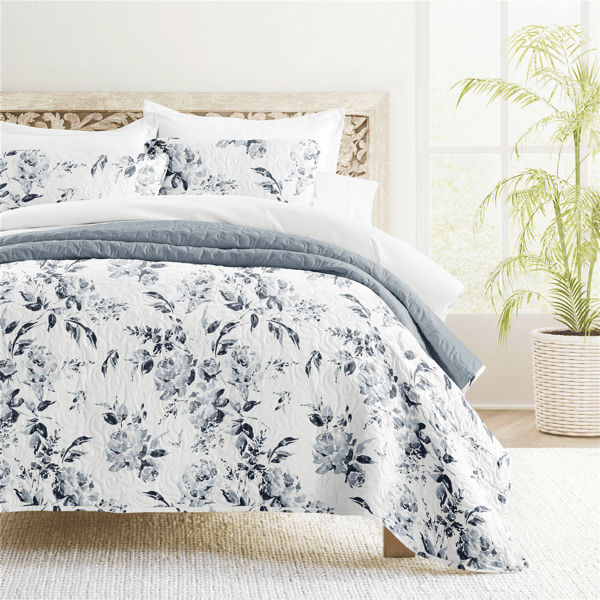 Soft Essentials Ultra Soft Rose Garden Reversible Quilt Set
