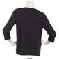 Petite Hasting &amp; Smith 3/4 Sleeve Solid Open Crew Neck Top - image 2