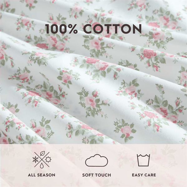 Laura Ashley® Leanna Rose Percale Sheet Set