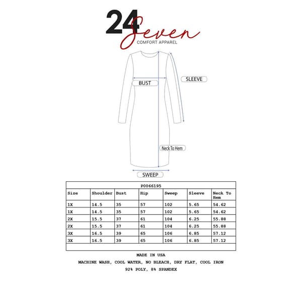 Plus Size 24/7 Comfort Apparel Ruffled A-Line Dress