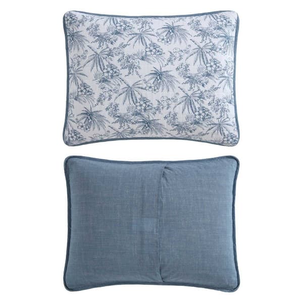 Tommy Bahama Pen And Ink Palm Cotton Quilt Set