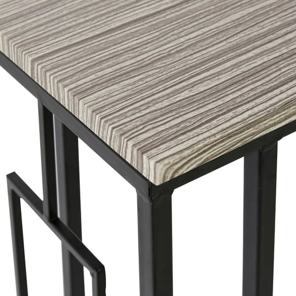 9th & Pike&#174; Black Contemporary Metal Accent Table