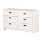 South Shore Hulric Pure White 6-Drawer Double Dresser - image 1