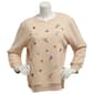 Plus Size Hasting & Smith Scatter Floral Bee Fleece Sweatshirt - image 1