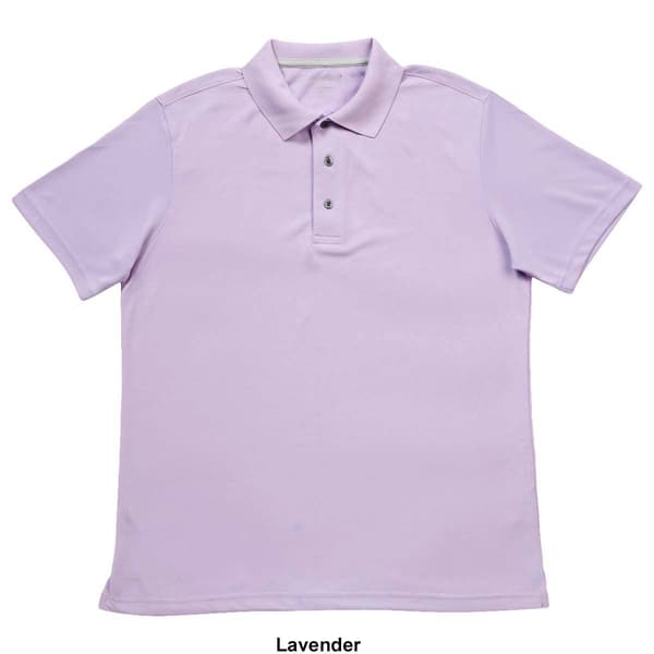 Mens Architect&#174; Solid Mesh Stitch Short Sleeve Golf Polo