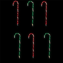 Northlight 6pc. Outdoor Christmas Candy Cane Pathway Markers