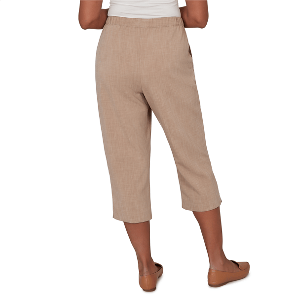 Womens Alfred Dunner Grand Bazaar Textured Pull On Capris