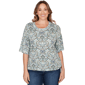 Plus Size Skyes the Limit Fresh Start Elbow Sleeve Crew Neck To - image 1