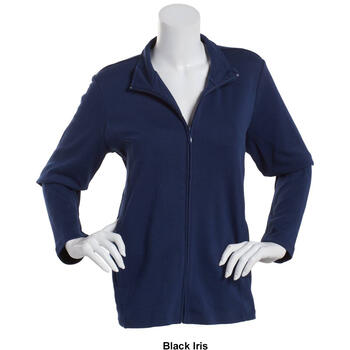 Womens Hasting & Smith Long Sleeve Zip Mock Neck Cardigan - Boscov's