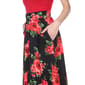 Womens White Mark Floral Flared Print Midi Skirt - image 3
