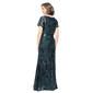Womens SLNY Short Sheer Sleeve Floral Beaded Blouson Gown - image 2