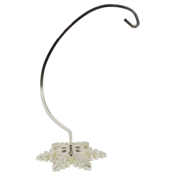 Northlight Seasonal Silver Snowflake Shaped Ornament Holder - image 