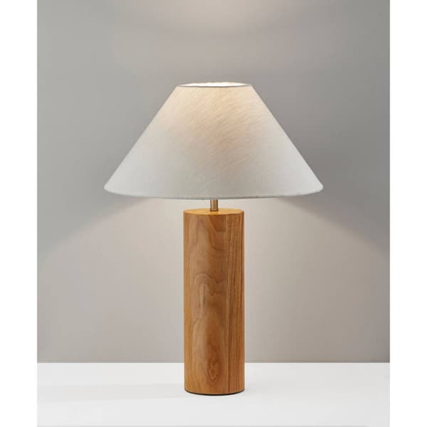 Adesso Martin Oak Wood Table Lamp