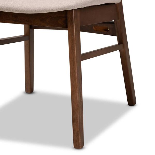 Baxton Studio Alston Mid-Century Wood 2pc. Dining Chair Set