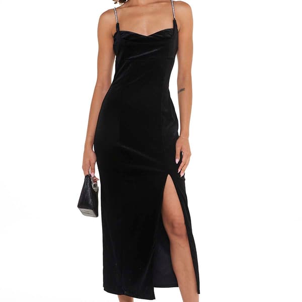 Juniors Emerald Sundae Velvet Sheath Dress with Slit