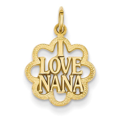 Gold Classics&#40;tm&#41; 14kt. Yellow Gold I Love You Nana Charm - image 