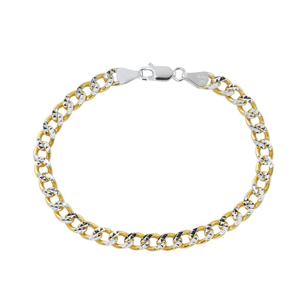 Gold Classics(tm) Gold over Sterling Silver Oval Link Chain Bracelet - image 