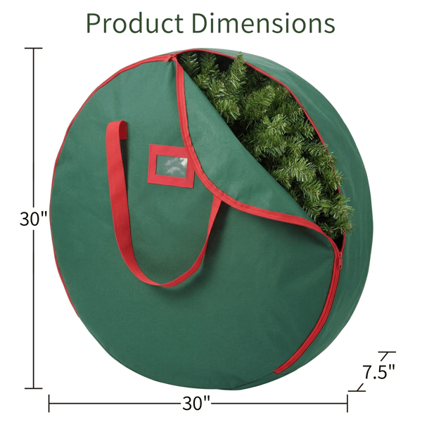 Puleo International 30in. Christmas Artificial Wreath Storage Bag
