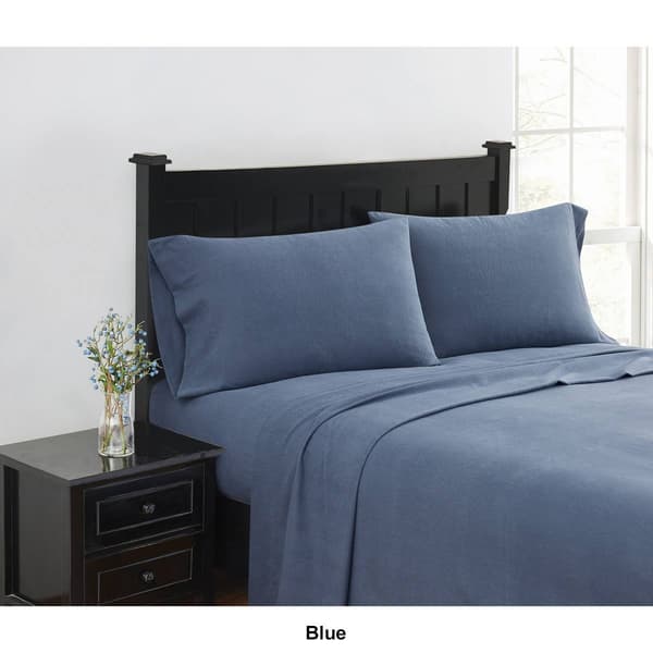 London Fog Solid Flannel Sheet Set