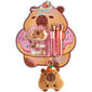 Girls Hot Focus Plush Capybara Keychain W/Lipgloss - image 2