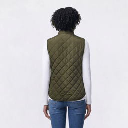 Petite Erika Quilted Sherpa Geometric Vest
