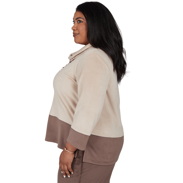 Plus Size Alfred Dunner Luxe Be A Lady Color Block Blouse