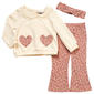 Baby Girl (12-24M) Nicole Miller 3pc. Floral Heart Fleece Set - image 1