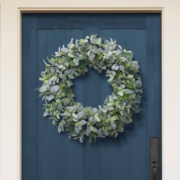 Puleo International 28in. Artificial Lamb''s Ear Wreath