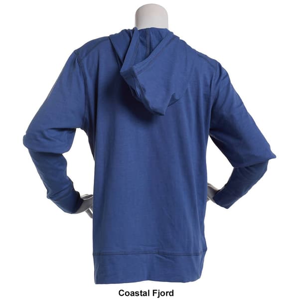 Womens Mountain Ridge Solid Long Sleeve Slub Hoodie
