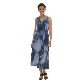 Womens Robbie Bee Sleeveless Tie Dye Side Ruched Maxi Dress