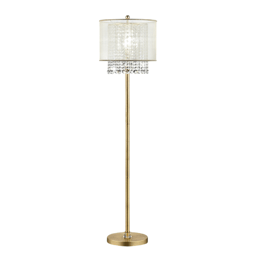 HomeRoots 65in. Gold And White Novelty Floor Lamp