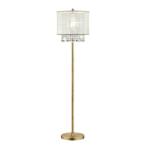HomeRoots 65in. Gold And White Novelty Floor Lamp