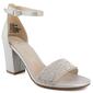 Womens Sugar Machelene Block Heel Slingback Sandals - Silver - image 1